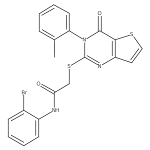 N-(2-bromophenyl)-2-{[3-(2-methylphenyl)-4-oxo-3,4-dihydrothieno[3,2-d]pyrimidin-2-yl]sulfanyl}acetamide Structure