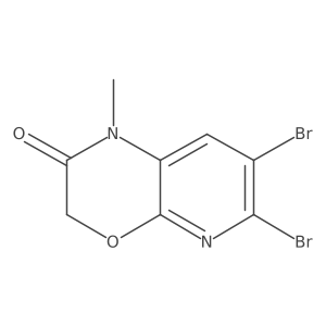 6,7-Dibromo-1-methyl-1H-pyrido[2,3-b][1,4]oxazin-2(3h)-one结构式