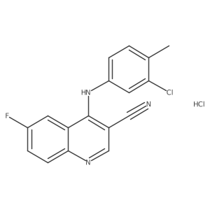 4-((3-Chloro-4-methylphenyl)amino)-6-fluoroquinoline-3-carbonitrile hydrochloride Structure
