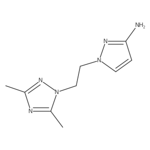 1-[2-(dimethyl-1H-1,2,4-triazol-1-yl)ethyl]-1H-pyrazol-3-amine Structure