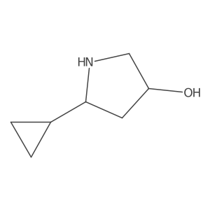5-Cyclopropylpyrrolidin-3-ol结构式