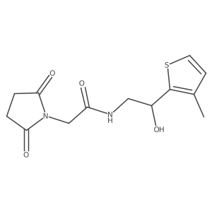 2-(2,5-dioxopyrrolidin-1-yl)-N-[2-hydroxy-2-(3-methylthiophen-2-yl)ethyl]acetamide Structure