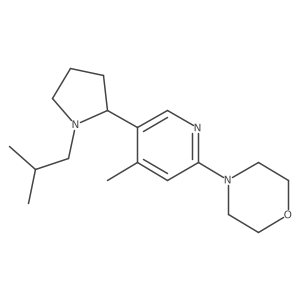 4-[5-(1-isobutylpyrrolidin-2-yl)-4-methyl-2-pyridyl]morpholine结构式