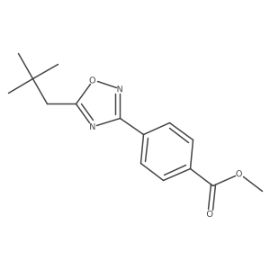 Methyl 4-[5-(2,2-dimethylpropyl)-1,2,4-oxadiazol-3-yl]benzoate结构式