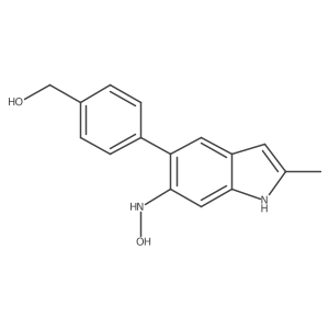 (4-(6-(Hydroxyamino)-2-methyl-1h-indol-5-yl)phenyl)methanol结构式