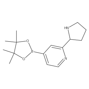 2-(Pyrrolidin-2-YL)-4-(4,4,5,5-tetramethyl-1,3,2-dioxaborolan-2-YL)pyridine Structure