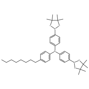 N-(4-octylphenyl)-4-(4,4,5,5-tetramethyl-1,3,2-dioxaborolan-2-yl)-N-[4-(4,4,5,5-tetramethyl-1,3,2-dioxaborolan-2-yl)phenyl]aniline结构式