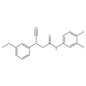 2-[cyano(3-ethylphenyl)amino]-N-(3,4-difluorophenyl)acetamide结构式