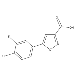 5-(4-Chloro-3-fluorophenyl)isoxazole-3-carboxylic acid结构式