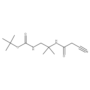 [2-(2-Cyanoacetylamino)-2-methylpropyl]-carbamic acid t-butyl ester Structure
