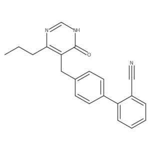 4'-[(6-Oxo-4-propyl-1,6-dihydropyrimidin-5-yl)methyl]biphenyl-2-carbonitrile结构式