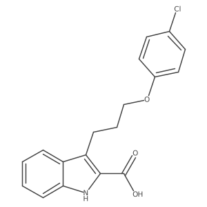 3-[3-(4-chlorophenoxy)propyl]-1H-indole-2-carboxylic acid Structure