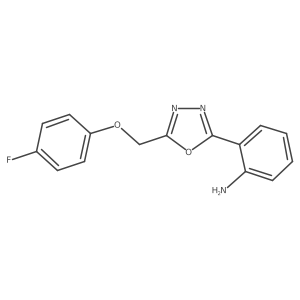 2-(5-((4-Fluorophenoxy)methyl)-1,3,4-oxadiazol-2-yl)aniline Structure
