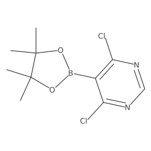 4,6-Dichloro-5-(4,4,5,5-tetramethyl-1,3,2-dioxaborolan-2-yl)pyrimidine结构式