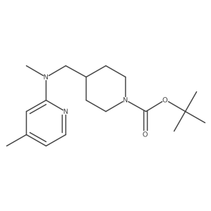 tert-Butyl 4-((methyl(4-methylpyridin-2-yl)amino)methyl)piperidine-1-carboxylate结构式