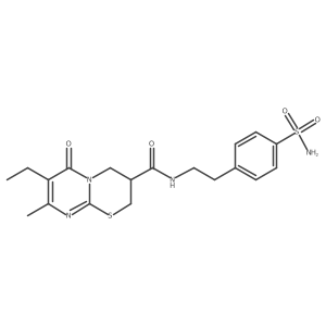 7-ethyl-8-methyl-6-oxo-N-(4-sulfamoylphenethyl)-2,3,4,6-tetrahydropyrimido[2,1-b][1,3]thiazine-3-carboxamide结构式
