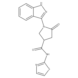 1-(1H-indazol-3-yl)-5-oxo-N-(1,3-thiazol-2-yl)pyrrolidine-3-carboxamide Structure