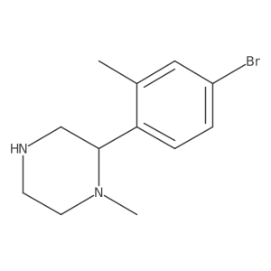 2-(4-Bromo-2-methylphenyl)-1-methylpiperazine Structure