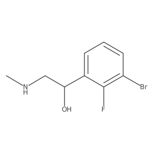 1-(3-Bromo-2-fluorophenyl)-2-(methylamino)ethan-1-ol结构式