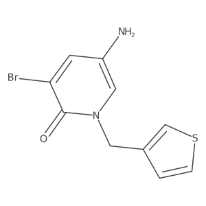 5-Amino-3-bromo-1-[(thiophen-3-yl)methyl]-1,2-dihydropyridin-2-one结构式