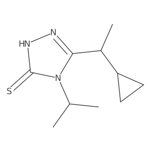 5-(1-Cyclopropylethyl)-4-(propan-2-YL)-4H-1,2,4-triazole-3-thiol结构式