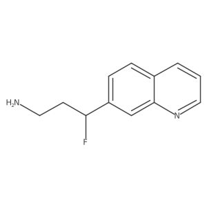 3-Fluoro-3-(quinolin-7-yl)propan-1-amine结构式