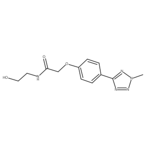 N-(2-hydroxyethyl)-2-[4-(2-methyl-2H-tetrazol-5-yl)phenoxy]acetamide结构式