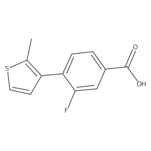 3-Fluoro-4-(2-methylthiophen-3-yl)benzoic acid结构式