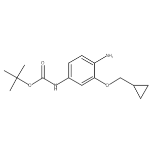 tert-butyl N-[4-amino-3-(cyclopropylmethoxy)phenyl]carbamate Structure