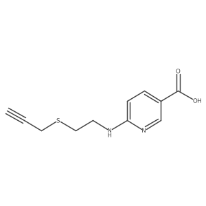 6-{[2-(Prop-2-yn-1-ylsulfanyl)ethyl]amino}pyridine-3-carboxylic acid结构式