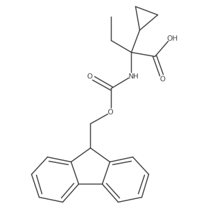 2-Cyclopropyl-2-({[(9H-fluoren-9-yl)methoxy]carbonyl}amino)butanoic acid Structure