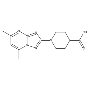 1-(5,7-Dimethyl-[1,2,4]triazolo[1,5-a]pyrimidin-2-yl)piperidine-4-carboxylic acid结构式