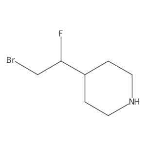 4-(2-Bromo-1-fluoroethyl)piperidine结构式