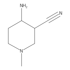 4-Amino-1-methylpiperidine-3-carbonitrile结构式