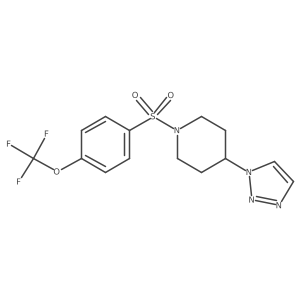 4-(1H-1,2,3-triazol-1-yl)-1-((4-(trifluoromethoxy)phenyl)sulfonyl)piperidine Structure