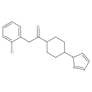1-(4-(1H-1,2,3-triazol-1-yl)piperidin-1-yl)-2-(2-chlorophenyl)ethanone结构式