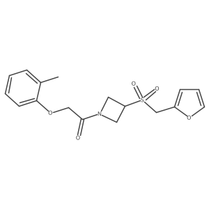 1-(3-((Furan-2-ylmethyl)sulfonyl)azetidin-1-yl)-2-(o-tolyloxy)ethanone结构式
