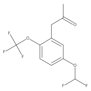 1-(5-(Difluoromethoxy)-2-(trifluoromethoxy)phenyl)propan-2-one结构式