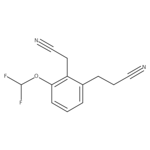 2-(2-Cyanoethyl)-6-(difluoromethoxy)phenylacetonitrile Structure