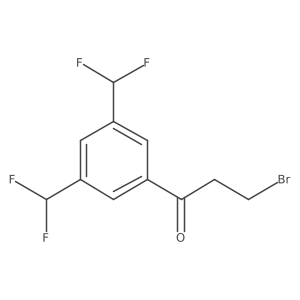 1-(3,5-Bis(difluoromethyl)phenyl)-3-bromopropan-1-one Structure