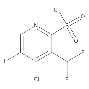 4-Chloro-3-(difluoromethyl)-5-iodopyridine-2-sulfonyl chloride Structure