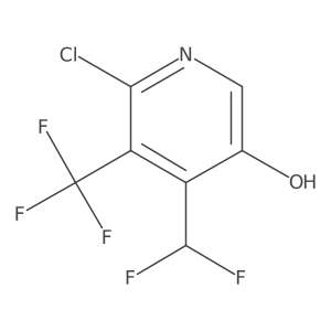6-Chloro-4-(difluoromethyl)-5-(trifluoromethyl)pyridin-3-ol Structure