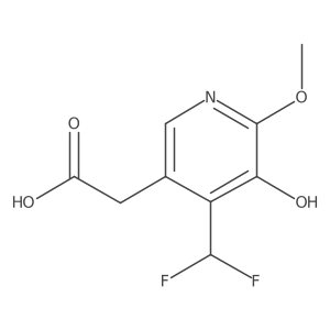 2-(4-(Difluoromethyl)-5-hydroxy-6-methoxypyridin-3-yl)acetic acid Structure