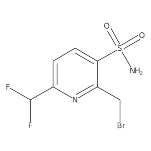 2-(Bromomethyl)-6-(difluoromethyl)pyridine-3-sulfonamide Structure