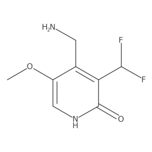 4-(Aminomethyl)-3-(difluoromethyl)-5-methoxypyridin-2-ol结构式