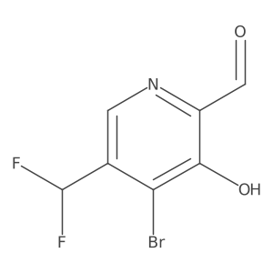 4-Bromo-5-(difluoromethyl)-3-hydroxypicolinaldehyde结构式