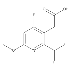2-(Difluoromethyl)-4-fluoro-6-methoxypyridine-3-acetic acid Structure