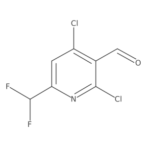 2,4-Dichloro-6-(difluoromethyl)nicotinaldehyde结构式