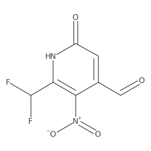 2-(Difluoromethyl)-6-hydroxy-3-nitropyridine-4-carboxaldehyde结构式