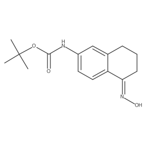 tert-Butyl N-[5-(hydroxyimino)-5,6,7,8-tetrahydronaphthalen-2-yl]carbamate结构式